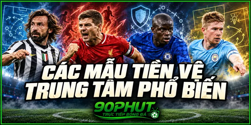 Các mẫu tiền vệ trung tâm phổ biến Các mẫu tiền vệ trung tâm phổ biến
