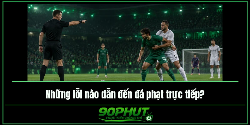 Những lỗi nào dẫn đến đá phạt trực tiếp Những lỗi nào dẫn đến đá phạt trực tiếp