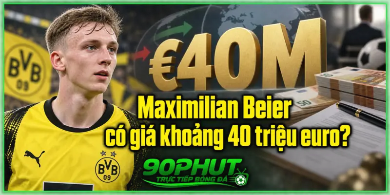 Maximilian Beier có giá khoảng 40 triệu euro Maximilian Beier có giá khoảng 40 triệu euro