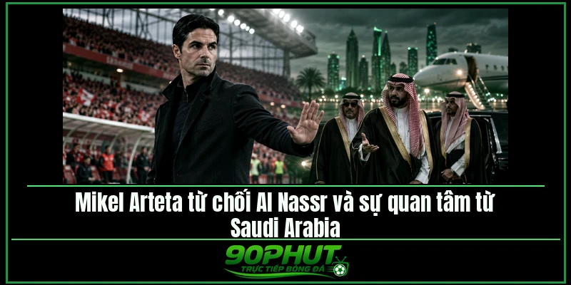 Mikel Arteta từ chối Al Nassr và sự quan tâm từ Saudi Arabia Mikel Arteta từ chối Al Nassr và sự quan tâm từ Saudi Arabia