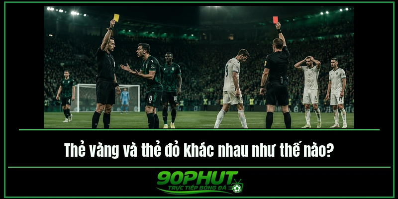 Thẻ vàng và thẻ đỏ khác nhau như thế nào Thẻ vàng và thẻ đỏ khác nhau như thế nào