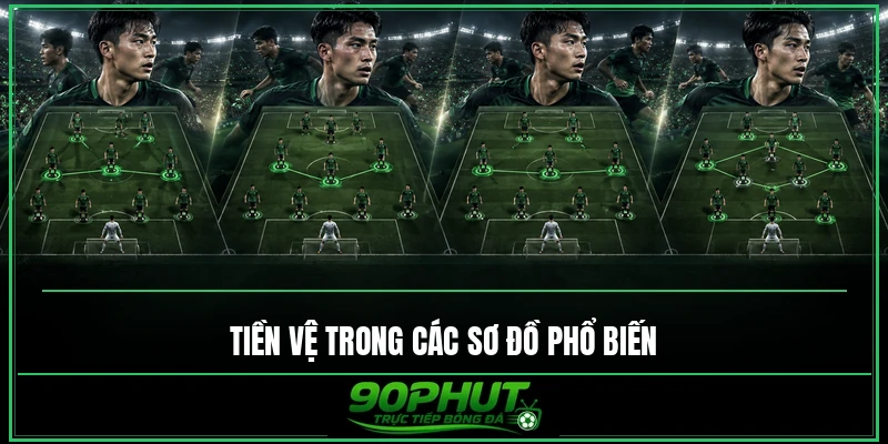 Tiền vệ hoạt động như thế nào trong các sơ đồ phổ biến Tiền vệ hoạt động như thế nào trong các sơ đồ phổ biến